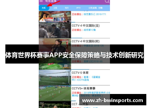 体育世界杯赛事APP安全保障策略与技术创新研究